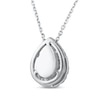 Thumbnail Image 2 of Lab-Created Diamonds by KAY Pear-Shaped & Round-Cut Teardrop Necklace 1/2 ct tw 10K White Gold 18"