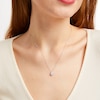 Thumbnail Image 4 of Lab-Created Diamonds by KAY Pear-Shaped & Round-Cut Teardrop Necklace 1/2 ct tw 10K White Gold 18"