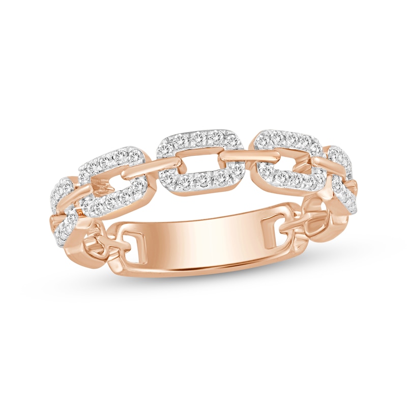 Linked Always Diamond Stackable Anniversary Ring 1/4 ct tw 14K Rose Gold