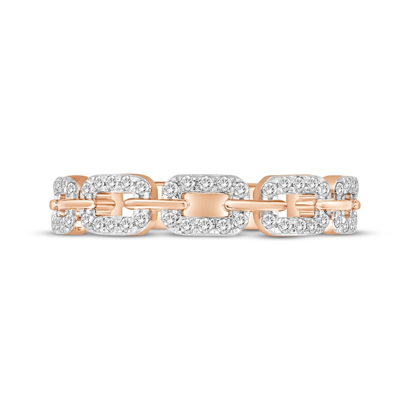 Linked Always Diamond Stackable Anniversary Ring 1/4 ct tw 14K Rose Gold