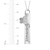 Thumbnail Image 3 of Your Own Fingerprint Bar & Butterfly Necklace Sterling Silver 18"
