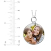 Thumbnail Image 2 of Medium Round Photo Charm Necklace Sterling Silver 18"