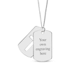 Thumbnail Image 1 of Men's Double Dog Tag Photo & Cross Swivel Necklace Sterling Silver 22"