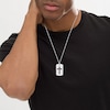 Thumbnail Image 3 of Men's Double Dog Tag Photo & Cross Swivel Necklace Sterling Silver 22"