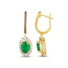 Thumbnail Image 1 of Le Vian Emerald Dangle Earrings 3/4 ct tw Diamonds 14K Honey Gold
