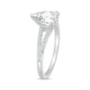 Thumbnail Image 1 of Pear-Shaped & Round-Cut White Lab-Created Sapphire "Vacation" Ring Sterling Silver