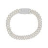 Thumbnail Image 0 of Men's Baguette-Cut Diamond Curb Chain Bracelet 3-1/2 ct tw 10K Yellow Gold 8.5"