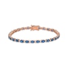 Thumbnail Image 0 of Le Vian Oval-Cut Blueberry Sapphire Bracelet 3/4 ct tw Diamonds 14K Strawberry Gold 7.3"