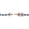 Thumbnail Image 2 of Le Vian Oval-Cut Blueberry Sapphire Bracelet 3/4 ct tw Diamonds 14K Strawberry Gold 7.3"