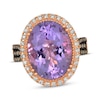 Thumbnail Image 0 of Le Vian Oval-Cut Amethyst Ring 5/8 ct tw Diamonds 14K Strawberry Gold