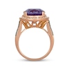 Thumbnail Image 1 of Le Vian Oval-Cut Amethyst Ring 5/8 ct tw Diamonds 14K Strawberry Gold