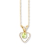 Thumbnail Image 0 of Peridot Heart Necklace 14K Yellow Gold