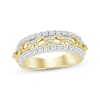 Thumbnail Image 0 of Linked Always Baguette & Round-Cut Diamond Anniversary Ring 1 ct tw 14K Yellow Gold