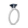 Thumbnail Image 1 of Neil Lane Cushion-Cut London Blue Topaz Engagement Ring 1/2 ct tw Diamond 14K White Gold