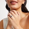 Thumbnail Image 3 of Neil Lane Cushion-Cut London Blue Topaz Engagement Ring 1/2 ct tw Diamond 14K White Gold