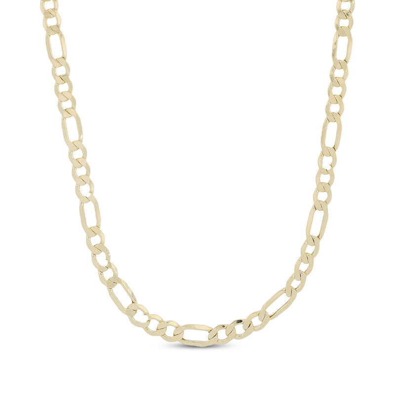 Figaro Chain Necklace 22" & Bracelet 8.5" Boxed Set 10K Yellow Gold