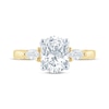 Thumbnail Image 3 of Monique Lhuillier Bliss Oval-Cut Lab-Created Diamond Engagement Ring 2-3/8 ct tw 18K Two-Tone Gold