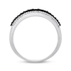 Thumbnail Image 1 of Black & White Diamond Ring 1/3 ct tw Sterling Silver