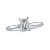 Thumbnail Image 0 of Lab-Created Diamonds by KAY Emerald-Cut Solitaire Engagement Ring 1 ct tw 14K White Gold (F/SI2)