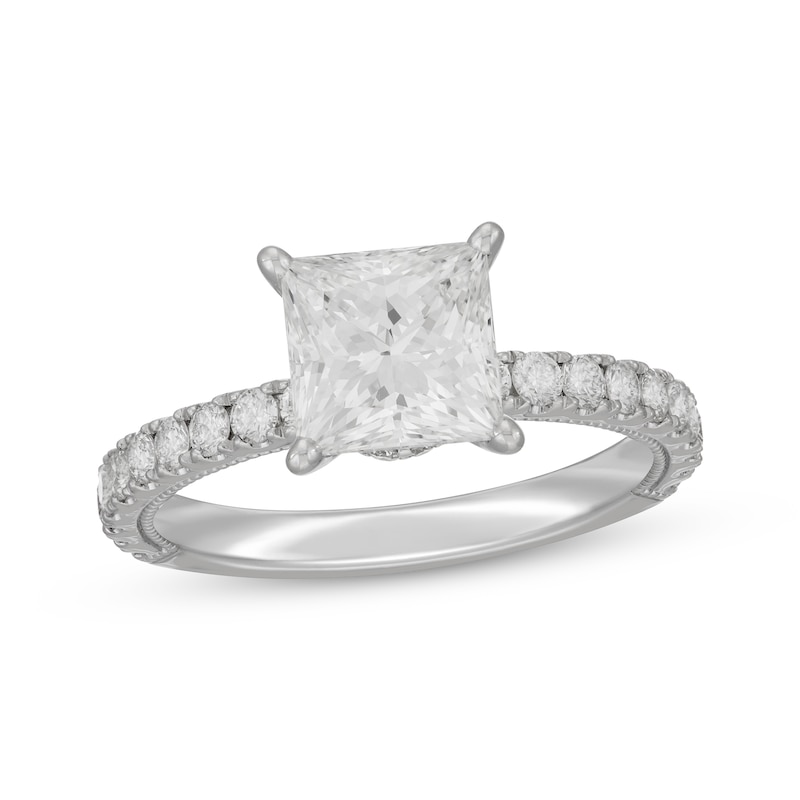 Neil Lane Artistry Princess-Cut Lab-Created Diamond Engagement Ring 2-1/2 ct tw 14K White Gold