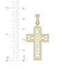 Thumbnail Image 2 of Linked Always Men's Diamond Chain Link Border Cross Charm 1 ct tw 10K Yellow Gold