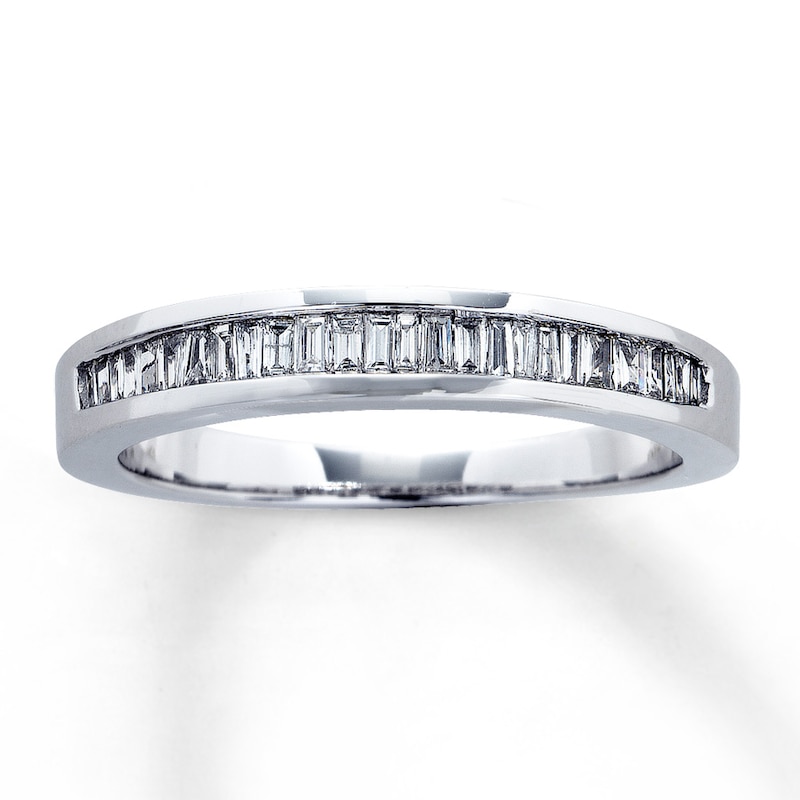 Previously Owned Diamond Anniversary Band 1/4 ct tw Baguette-cut 14K White Gold