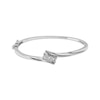 Thumbnail Image 0 of Previously Owned Princess-Cut Diamond Three-Stone Bangle Bracelet 3/4 ct tw 14K White Gold