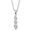 Thumbnail Image 0 of Previously Owned Necklace 1/3 ct tw Diamonds 10K White Gold 18"