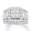 Thumbnail Image 0 of Previously Owned Diamond Bridal Set 3 ct tw Baguette & Round-cut 14K White Gold