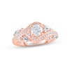 Thumbnail Image 0 of Previously Owned Adrianna Papell Diamond Engagement Ring 1 ct tw Round & Marquise-cut 14K Rose Gold