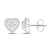 Thumbnail Image 0 of Previously Owned Diamond Heart Stud Earrings 1/3 ct tw Round-cut 10K White Gold