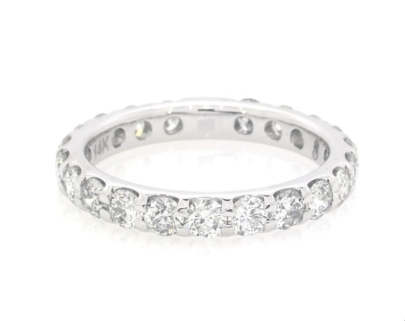 Previously Owned Diamond Sizeable Eternity Ring 2 ct tw Round-cut 14K White Gold