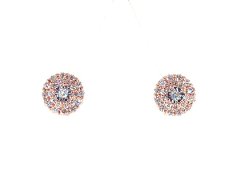 Previously Owned Diamond Earrings 3/8 ct tw Round-cut 10K Rose Gold