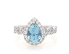 Thumbnail Image 0 of Previously Owned Neil Lane Pear-Shaped Aquamarine & Diamond Engagement Ring 3/4 ct tw 14K White Gold