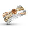 Thumbnail Image 0 of Previously Owned Le Vian Chocolate & Nude Diamond Ring 1 ct tw 14K Tri-Tone Gold
