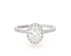 Thumbnail Image 0 of Previously Owned Diamond Engagement Ring 1-1/4 cttw Oval & Round-Cut 14K White Gold