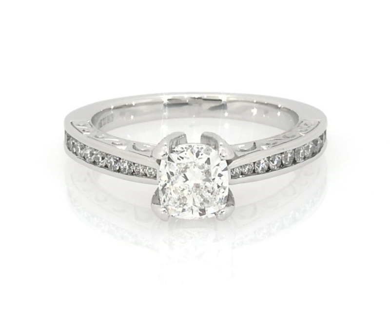 Previously Owned Cushion-Cut Diamond Engagement Ring 1-3/8 ct tw 14K White Gold