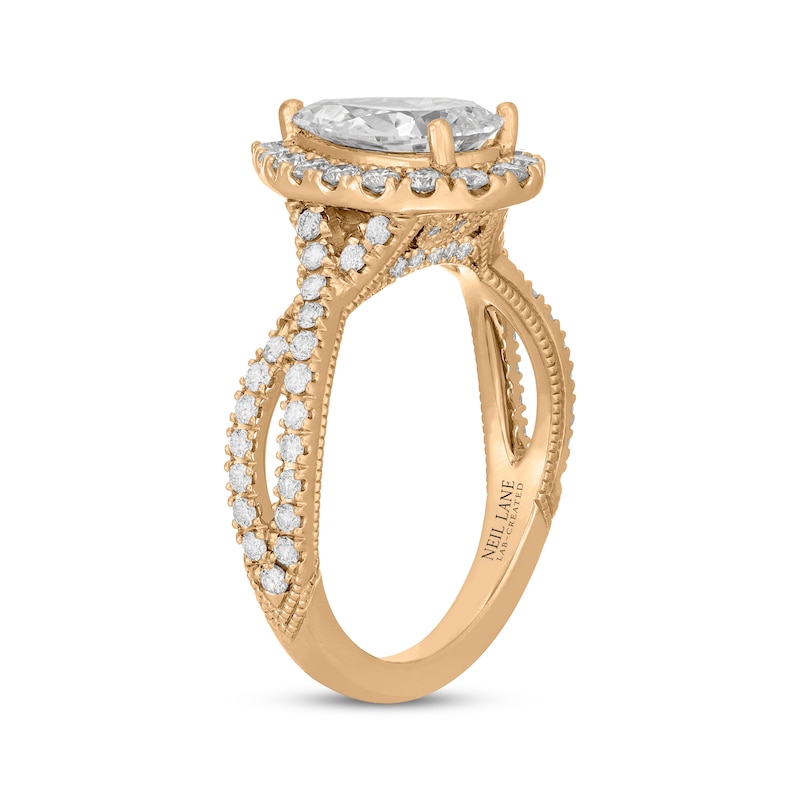 Neil Lane Artistry Pear-Shaped Lab-Created Diamond Engagement Ring 2-1/3 ct tw 14K Yellow Gold