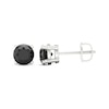 Thumbnail Image 2 of Round-cut Black Diamond Solitaire Stud Earrings 2 ct tw 10K White Gold
