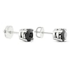 Thumbnail Image 3 of Round-cut Black Diamond Solitaire Stud Earrings 2 ct tw 10K White Gold