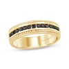 Thumbnail Image 0 of Monique Lhuillier Bliss Men's Black & White Diamond Wedding Ring 1/2 ct tw 18K Yellow Gold