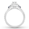 Thumbnail Image 1 of Neil Lane Diamond & Sapphire Engagement Ring 1 ct tw 14K White Gold