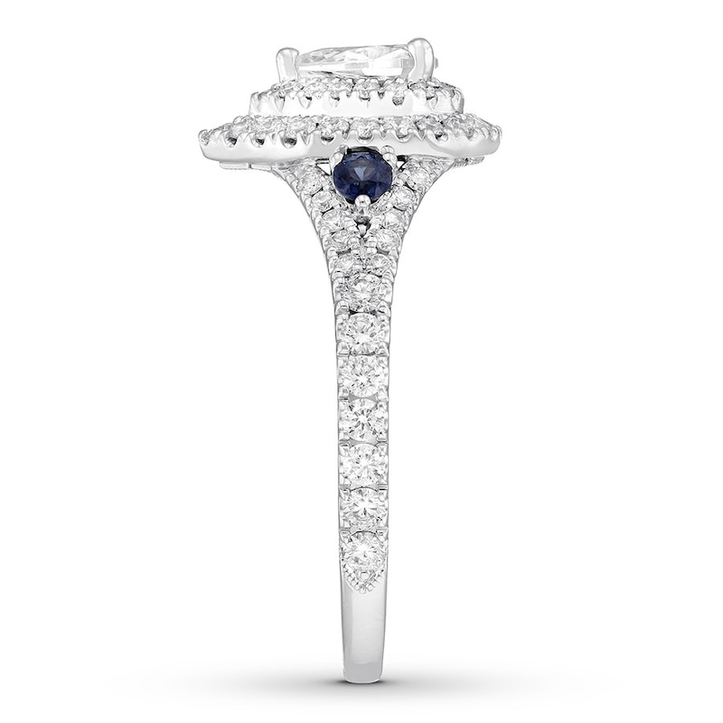 Neil Lane Diamond & Sapphire Engagement Ring 1 ct tw 14K White Gold