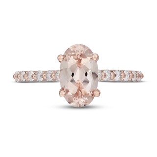 Neil Lane Morganite & Diamond Engagement Ring 1/2 ct tw Round-cut 14K Rose Gold