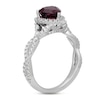 Thumbnail Image 1 of Neil Lane Rhodolite Garnet & Diamond Engagement Ring 1/2 ct tw Round-cut 14K White Gold