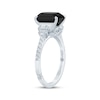 Thumbnail Image 1 of Monique Lhuillier Bliss Emerald-Cut Black & White Diamond Engagement Ring 4-1/3 ct tw 14K White Gold
