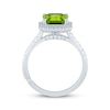 Thumbnail Image 2 of Monique Lhuillier Bliss Emerald-Cut Peridot & Diamond Engagement Ring 1/2 ct tw 14K White Gold