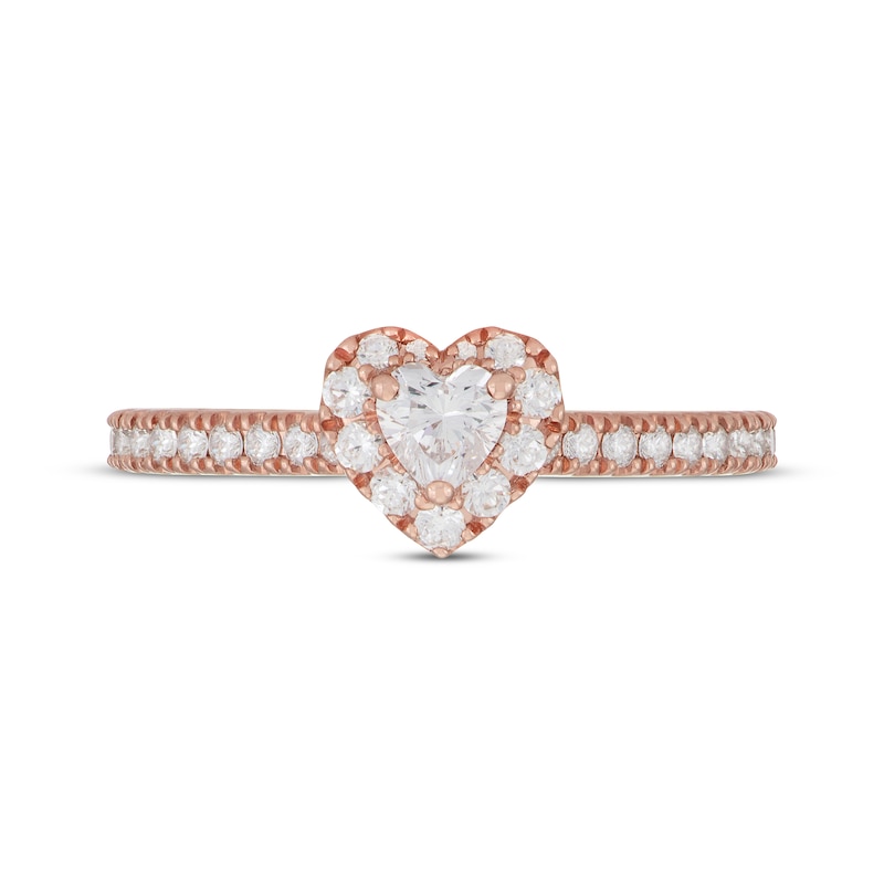 Neil Lane Heart-Shaped Diamond Engagement Ring 5/8 ct tw 14K Rose Gold
