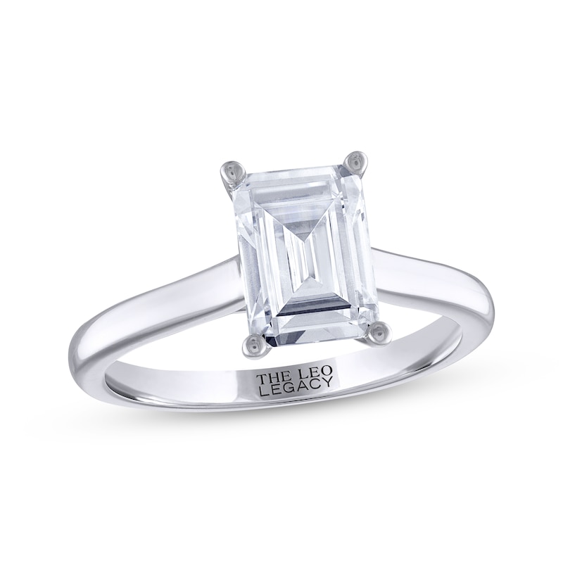 THE LEO Legacy Lab-Created Diamond Emerald-Cut Solitaire Engagement Ring 2 ct tw 14K White Gold