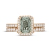 Neil Lane Emerald-Cut Green Quartz Bridal Set 1 ct tw Diamonds 14K Yellow Gold